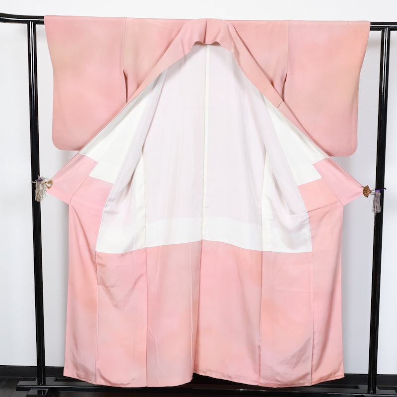 Japanese kimono used <iromuji>-size M silk 100% silk  /T74