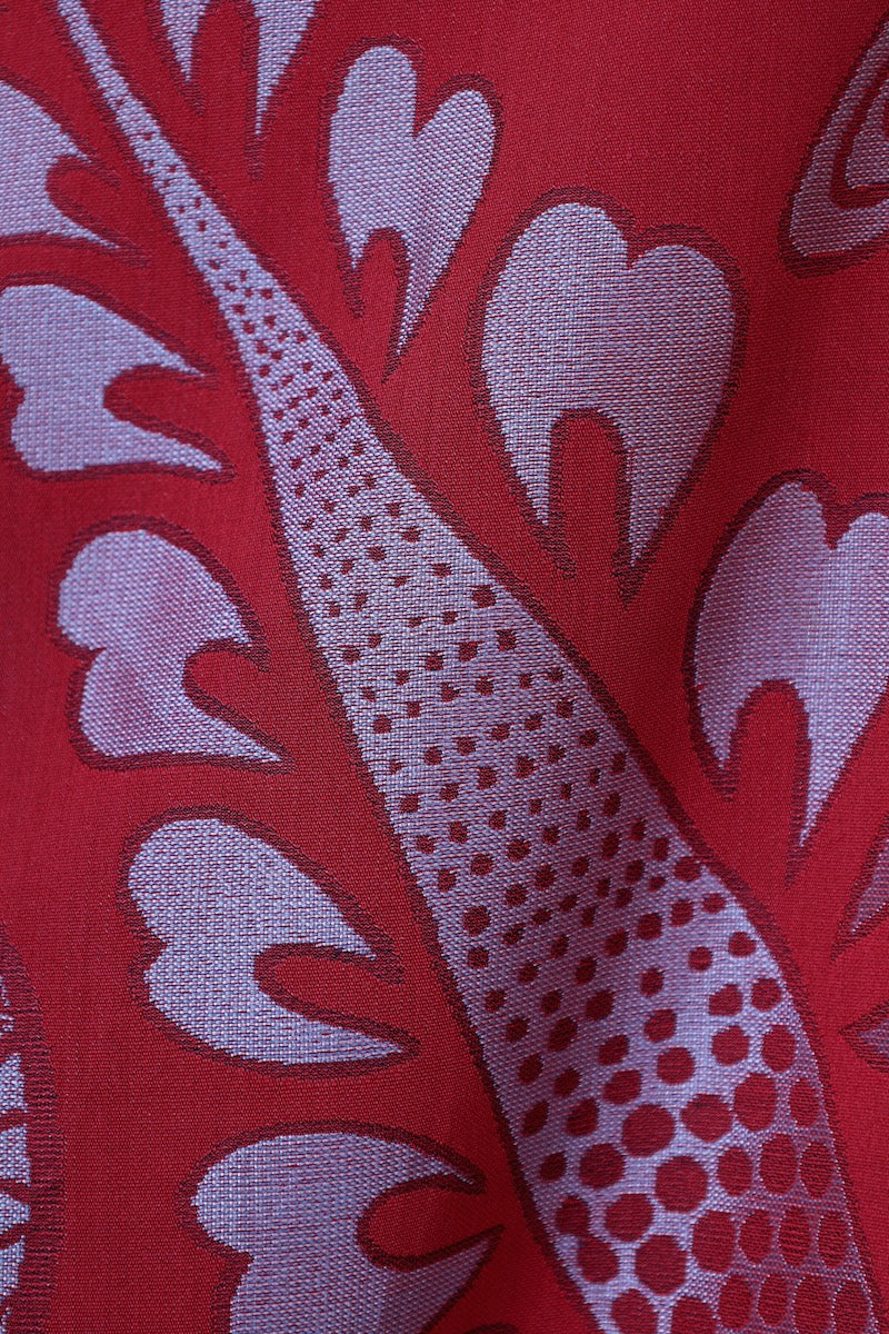 Komon kimono wine-color pre-owned /R558