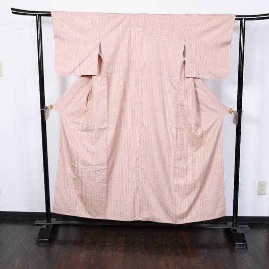 Japanese kimono used <tsmugi>-size M silk 100% silk  /T65