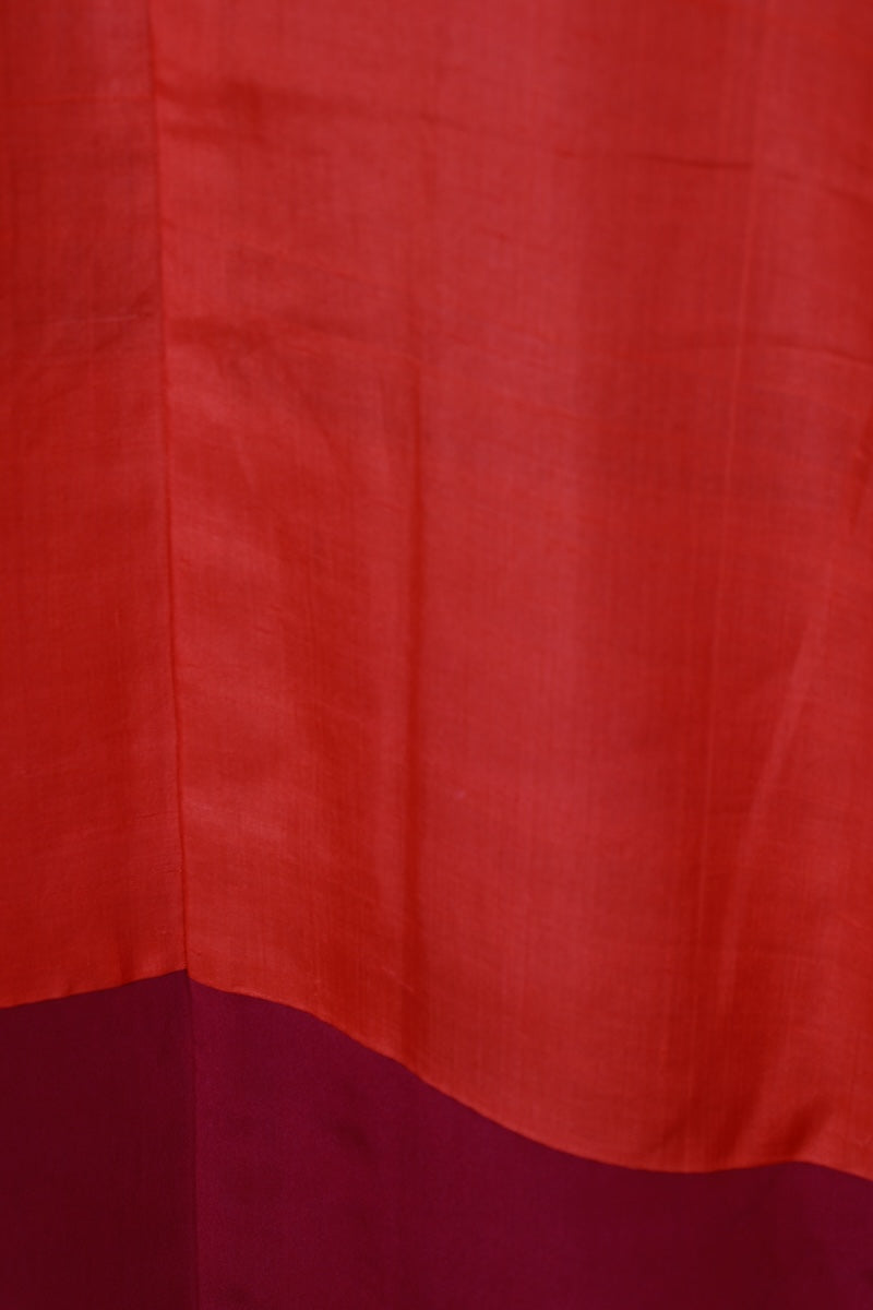 Komon kimono wine-color pre-owned /R558