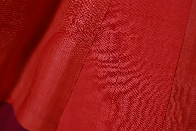 Komon kimono wine-color pre-owned /R558