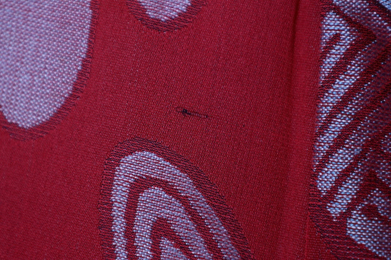 Komon kimono wine-color pre-owned /R558