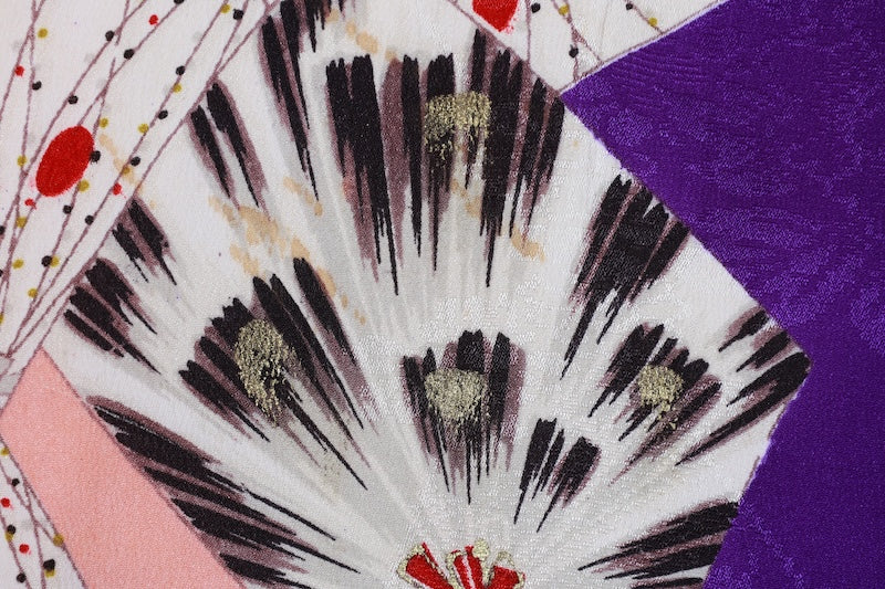 Antique Komon kimono bule-purple /R566