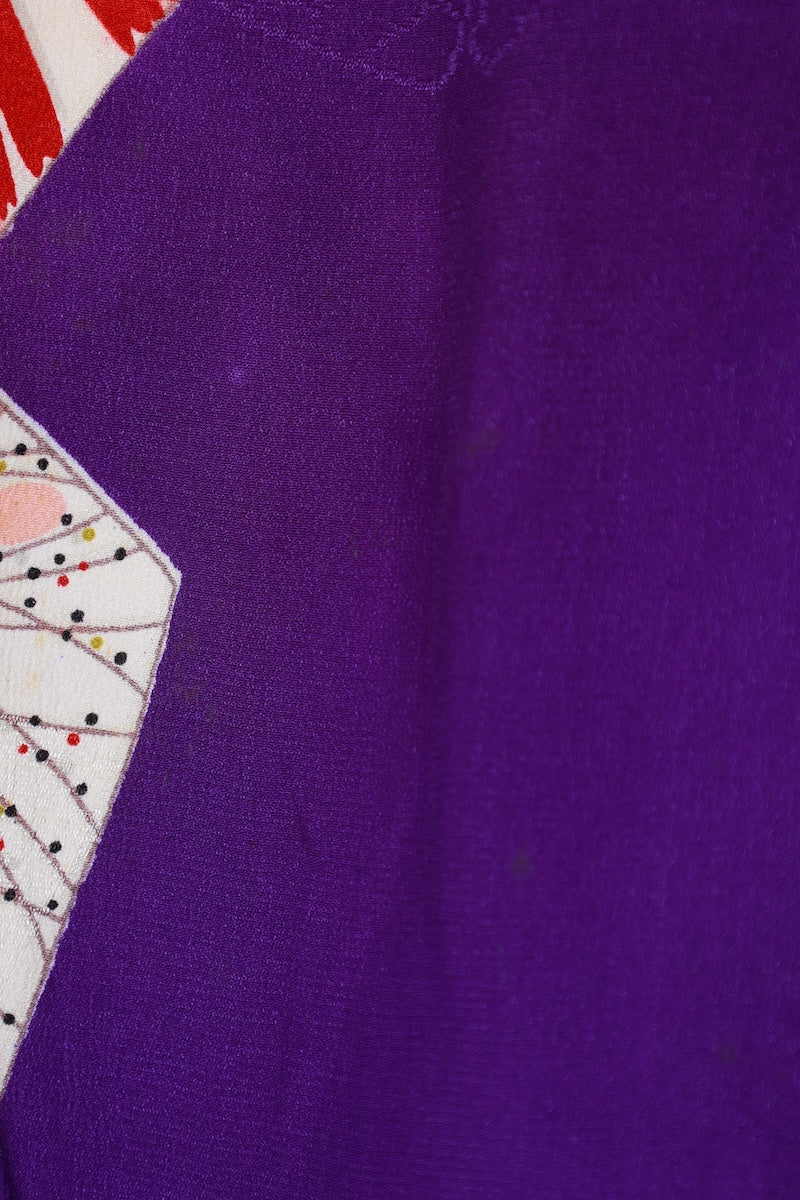 Antique Komon kimono bule-purple /R566