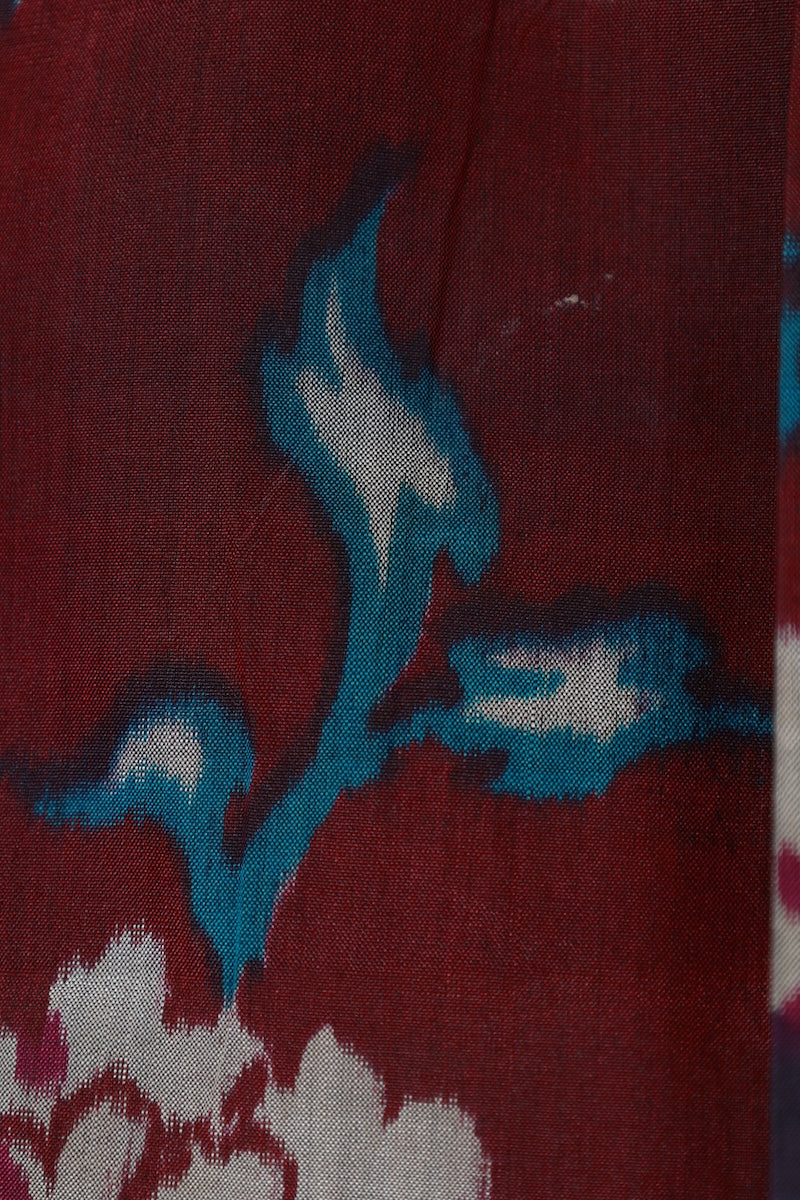 Antique Long Haori jacket Purple, Blue, Gray Floral /R543