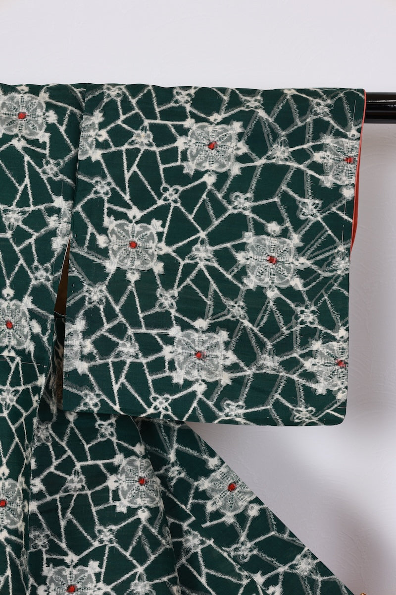 Antique Kimono　Tsumugi green /R540
