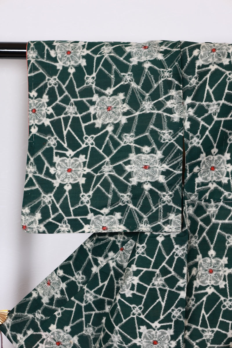 Antique Kimono　Tsumugi green /R540