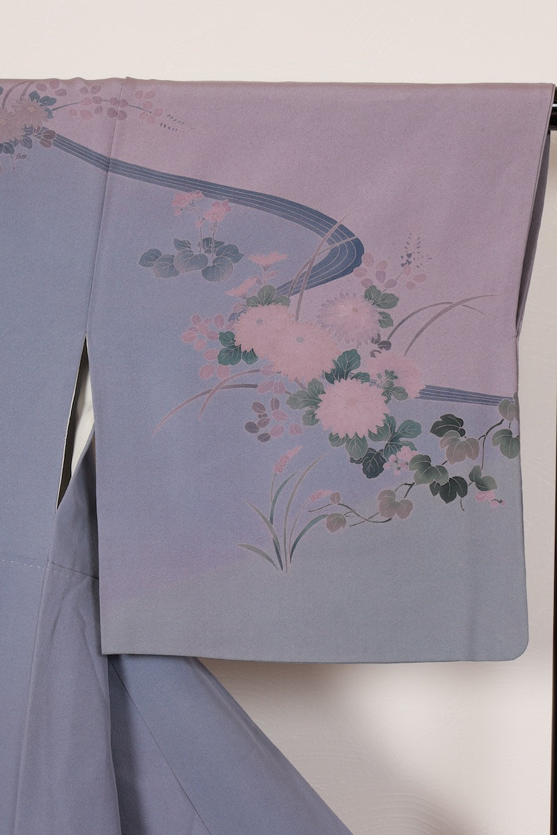 Houmongi kimono light purple Hand-drawn pre-owned /R570