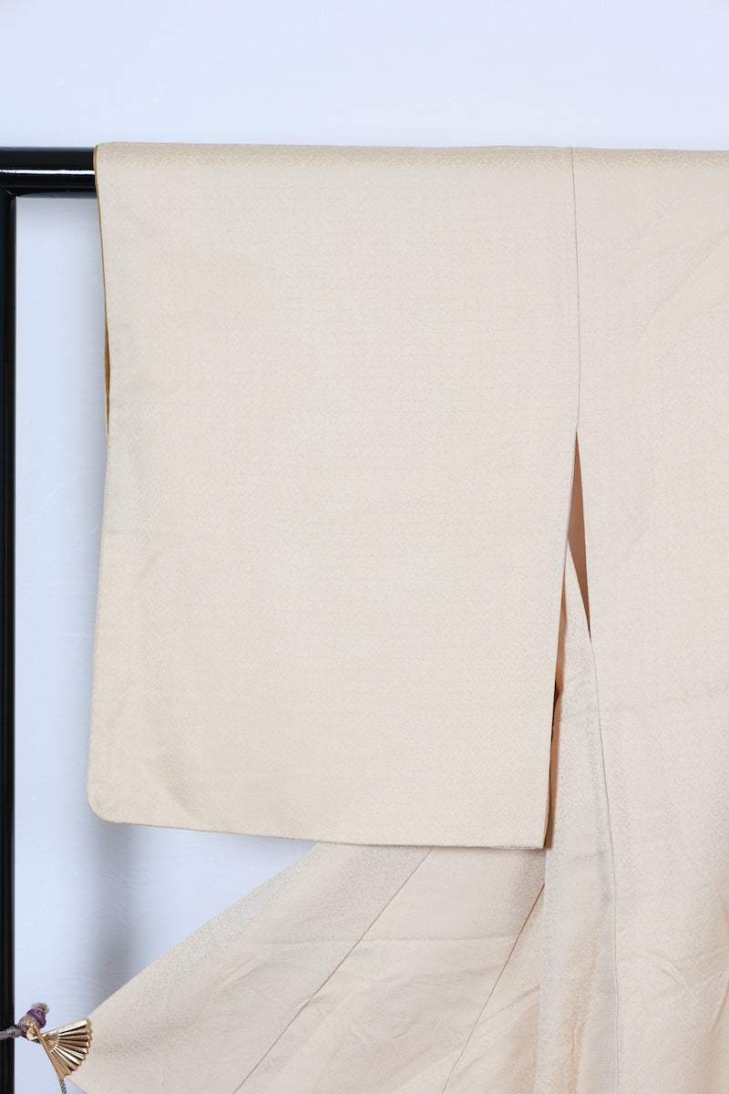 Houmongi kimono cream color gold silver pre-owned /R569