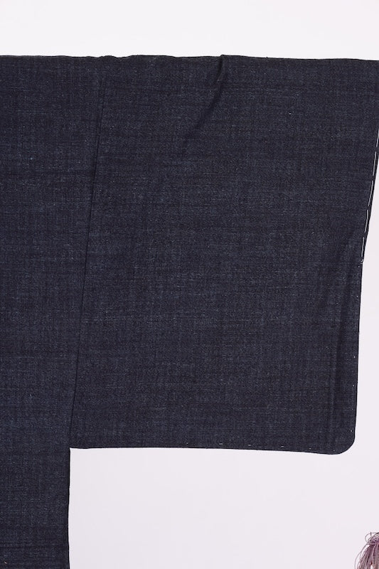 Japanese Men's kimono,haori 2piece set Unused  Lsize  silk 100% /T684