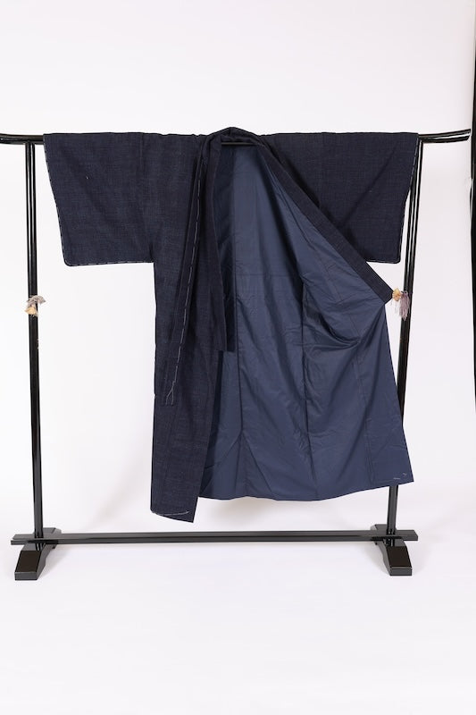 Japanese Men's kimono,haori 2piece set Unused  Lsize  silk 100% /T684