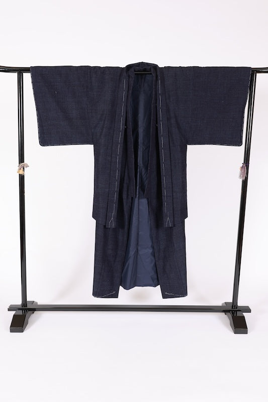 Japanese Men's kimono,haori 2piece set Unused  Lsize  silk 100% /T684