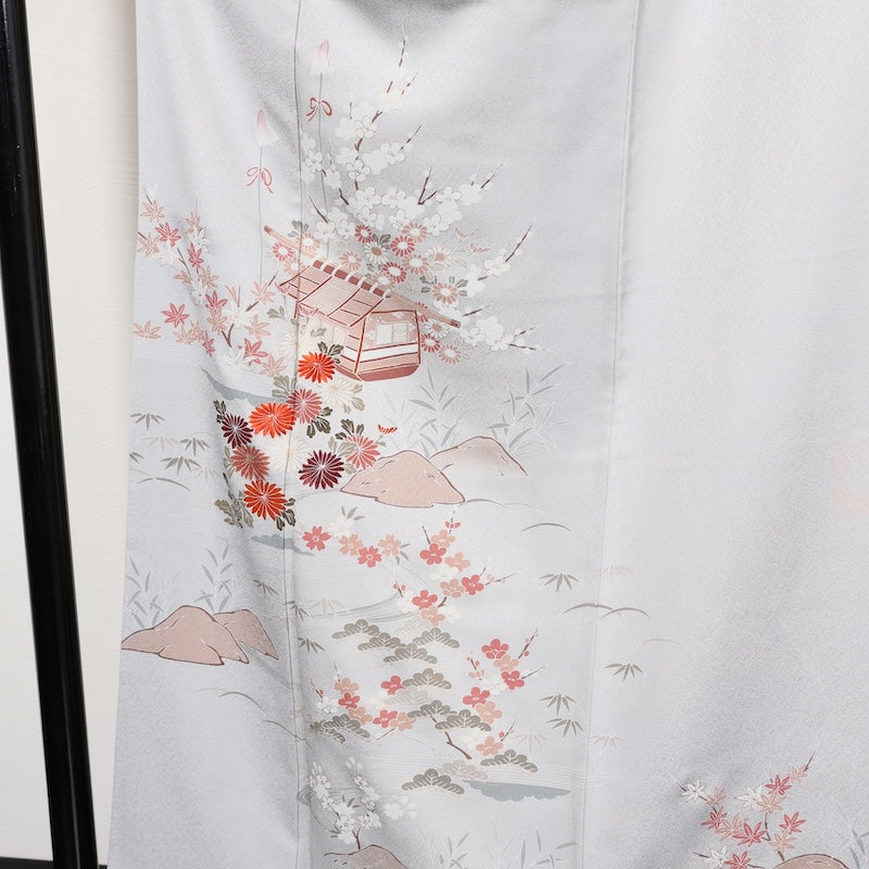 Japanese kimono(Houmongi)L Size 100%silk A15