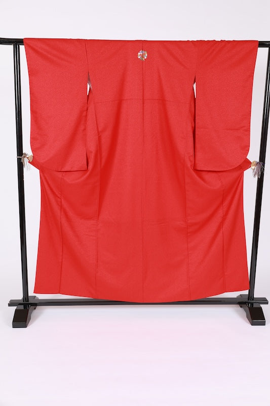 Japanese kimono used <Iromuzi> Msize  polyester /T673