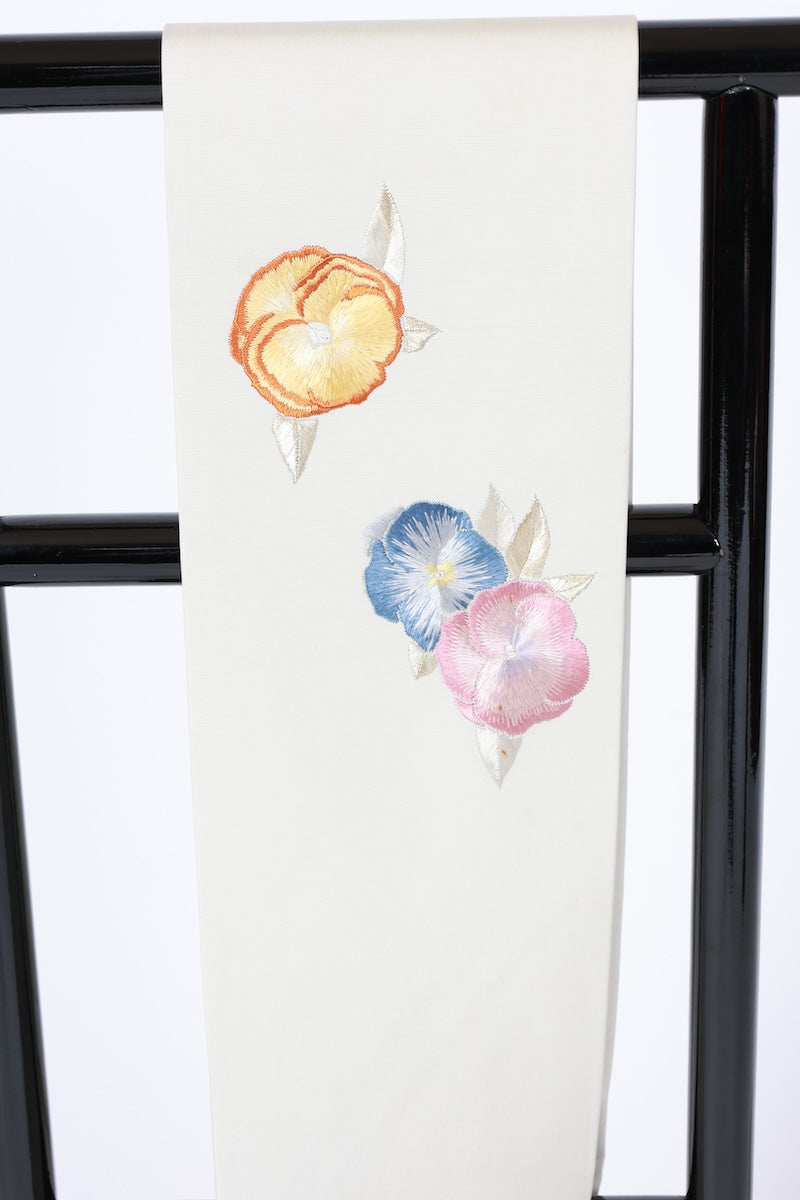 Japanese used sash belt (nagoya-obi) 100% silk  /B1115