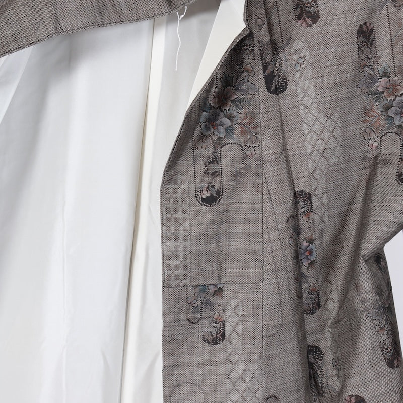 Japanese kimono used <Tsumugi> Msize  silk 100% /T688