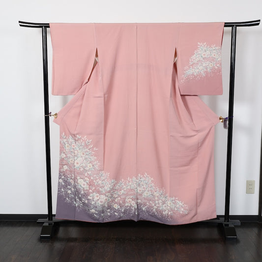 Japanease kimono（houmongi）L-Size 100%silk A8