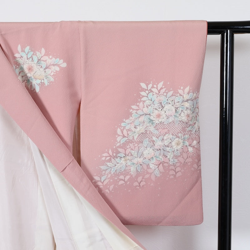 Japanease kimono（houmongi）L-Size 100%silk A8