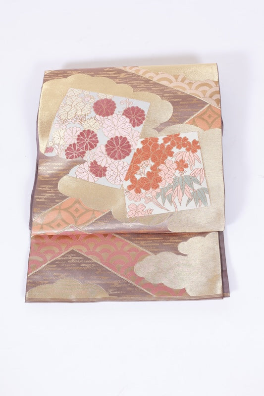 Japanese used sash belt (hukuro-obi) 100% silk  /B1125