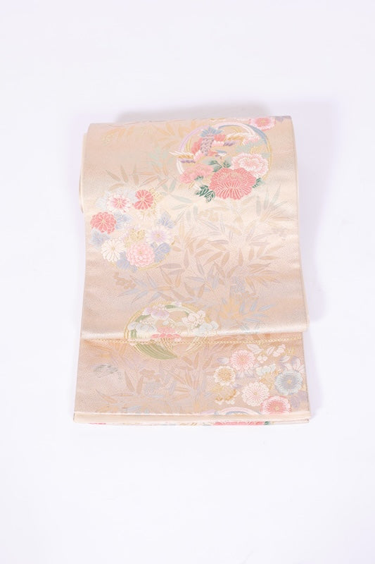 Japanese used sash belt (hukuro-obi) 100% silk  /B1124