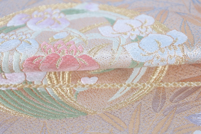 Japanese used sash belt (hukuro-obi) 100% silk  /B1124