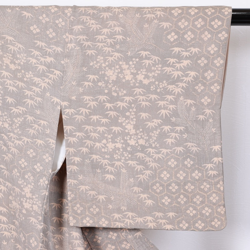 Japanese kimono used <Komon> Msize  silk 100% /T98