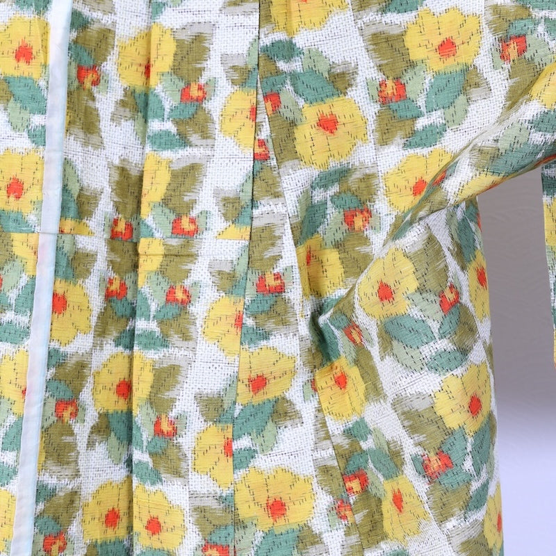 used Japanese kimono  (tsumugi) M Size 100%silk/A5