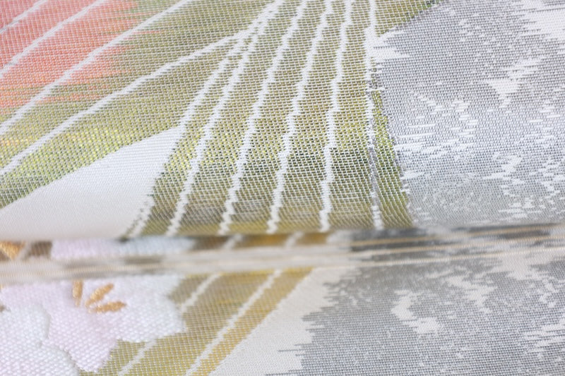 Japanese used sash belt (hukuro-obi) 100% silk  /B1123