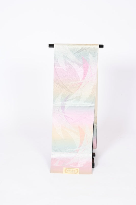 Japanese Unused New sash belt (hukuro-obi) 100% silk  /B1121