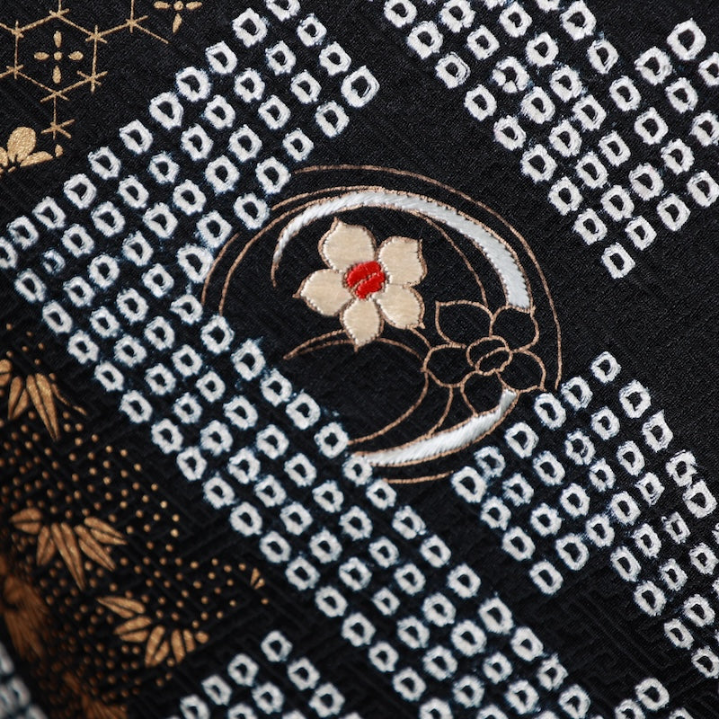 Japanese kimono used <houmongi>-size S silk 100% silk  /T99