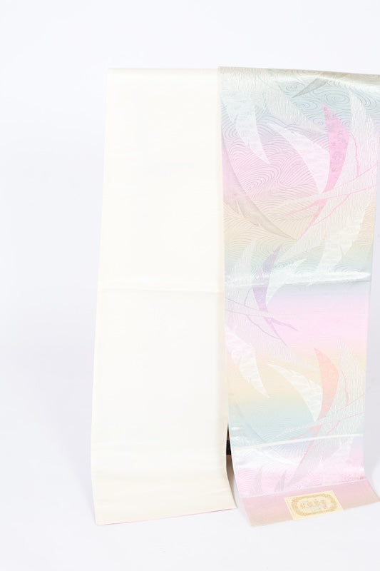 Japanese Unused New sash belt (hukuro-obi) 100% silk  /B1121