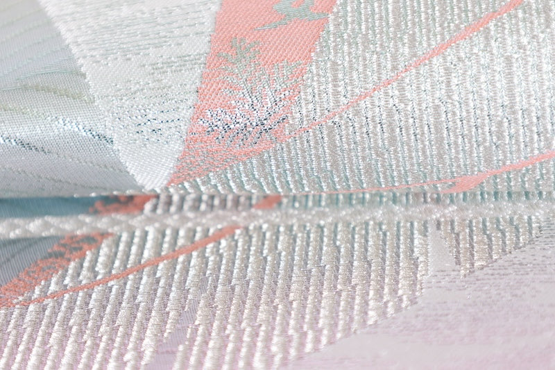 Japanese Unused New sash belt (hukuro-obi) 100% silk  /B1121