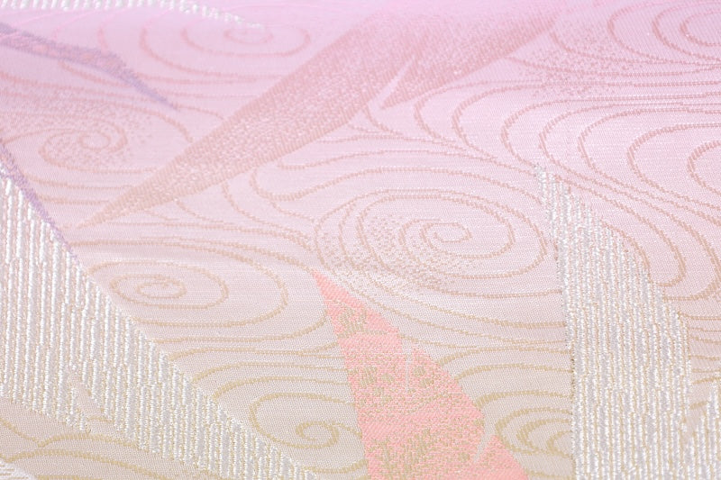 Japanese Unused New sash belt (hukuro-obi) 100% silk  /B1121