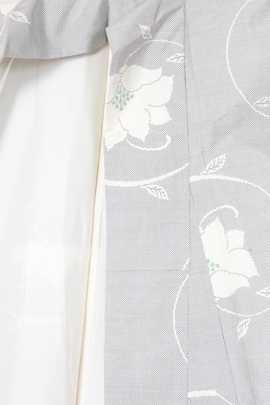 Japanese kimono used <Tsumugi> Msize  silk 100% /B1139