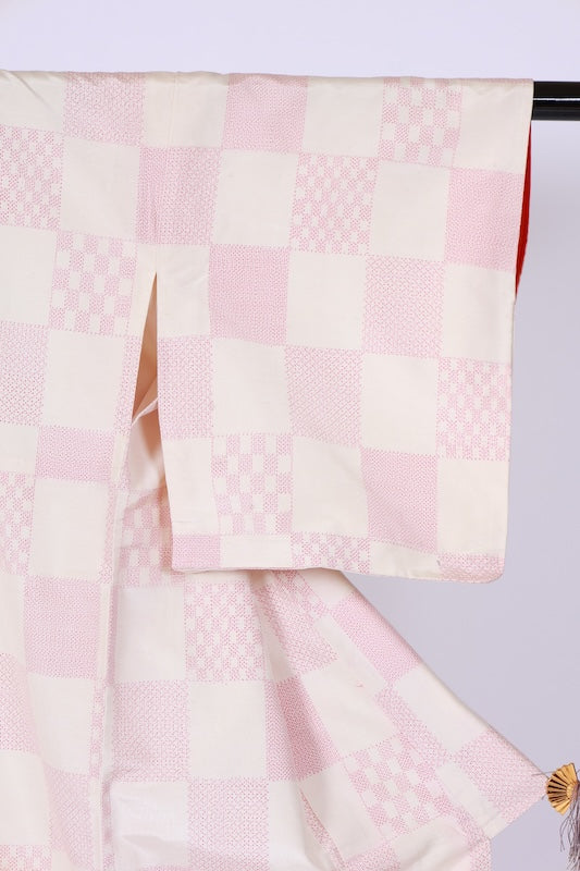 Japanese kimono Unused New <Tsumugi> M-size  silk 100% /B1138