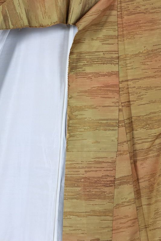 Japanese kimono used <Tsumugi> M-size  silk 100% /B1137