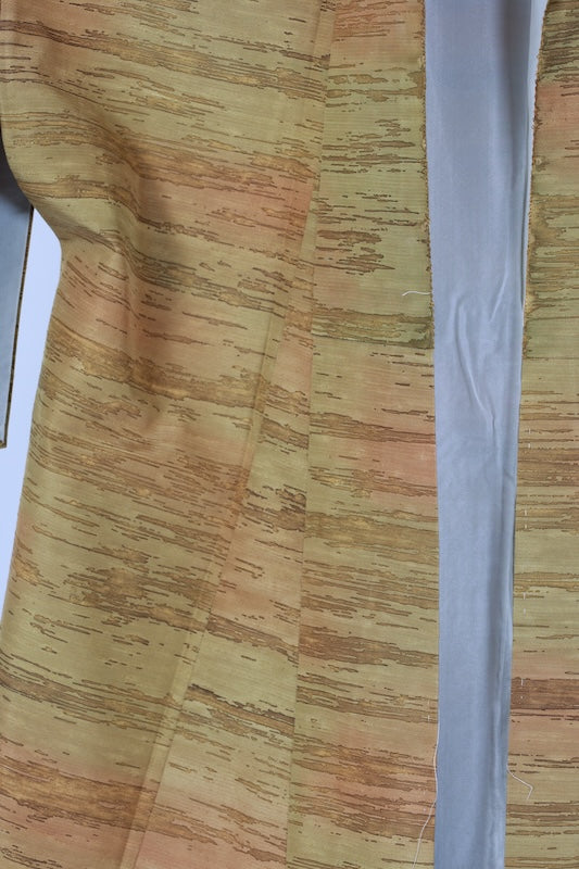 Japanese kimono used <Tsumugi> M-size  silk 100% /B1137