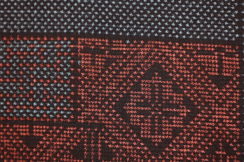 Tsumugi kimono indigo preowned /R577