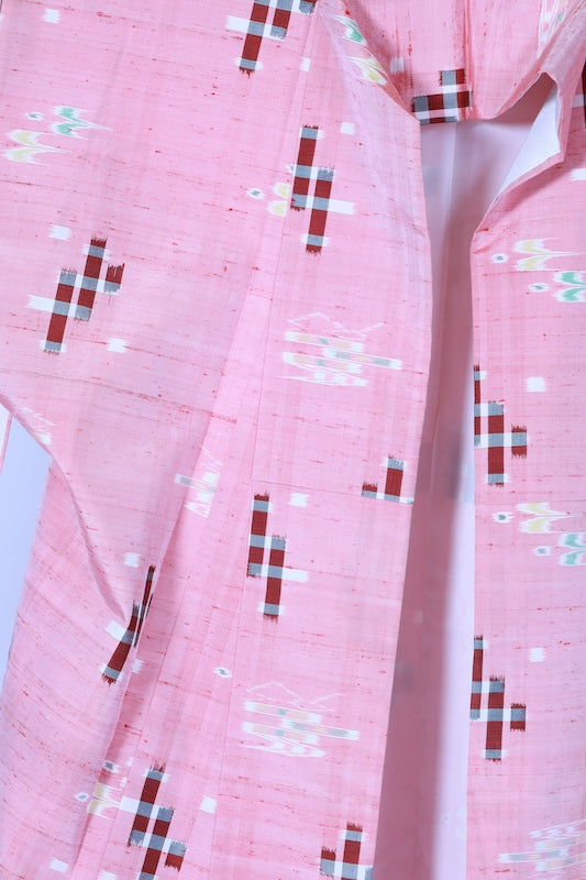 Japanese kimono Unused New <Tsumugi> M-size  silk 100% /B1136