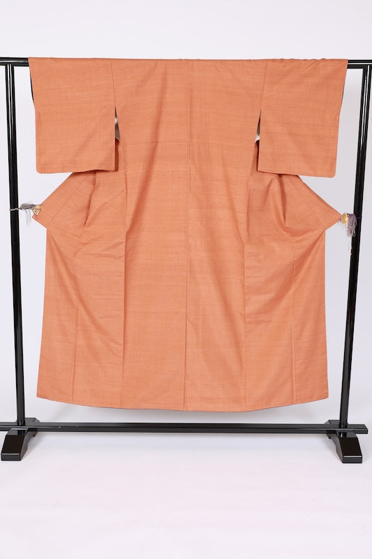 Japanese kimono used <Tsumugi> Msize  silk 100% /B1126