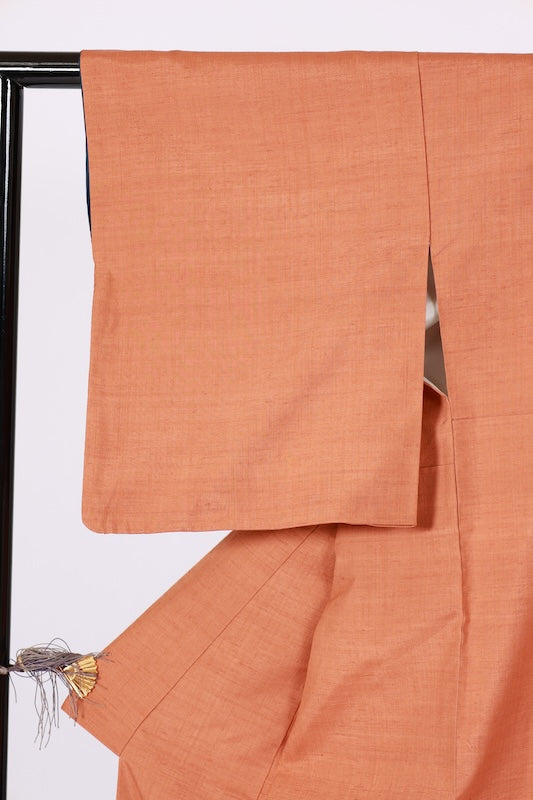 Japanese kimono used <Tsumugi> Msize  silk 100% /B1126