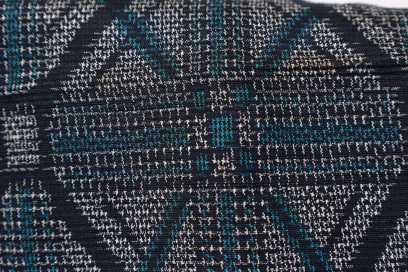 Tsumugi kimono green purple brown new /R581