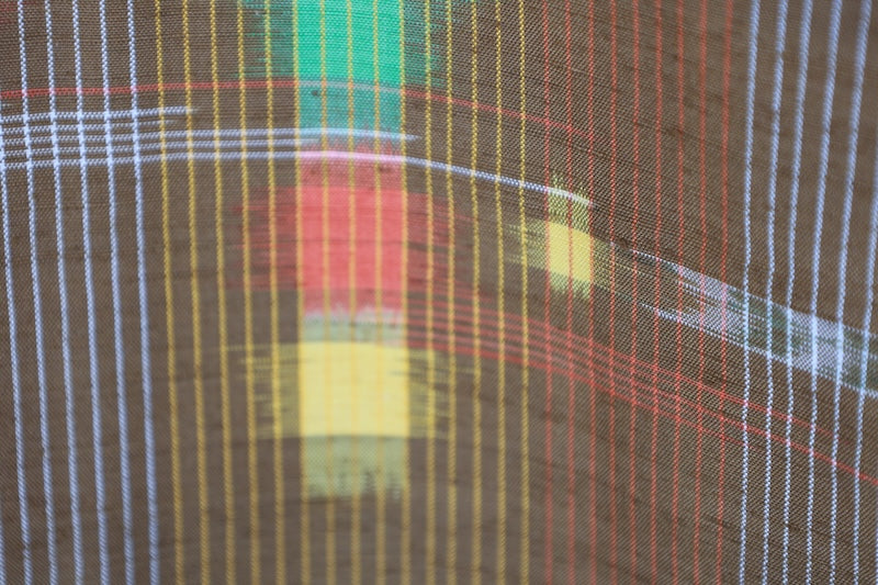 Japanese kimono used <tsumugi> M-size  silk 100% /B1134