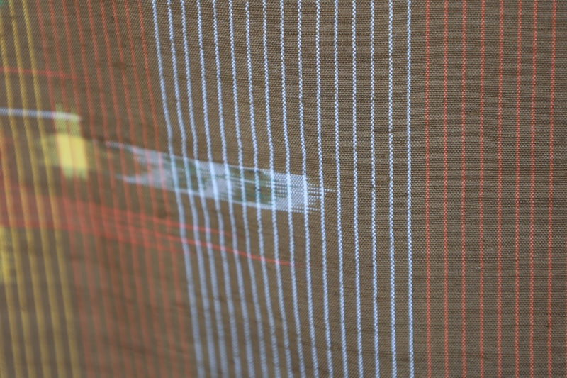 Japanese kimono used <tsumugi> M-size  silk 100% /B1134