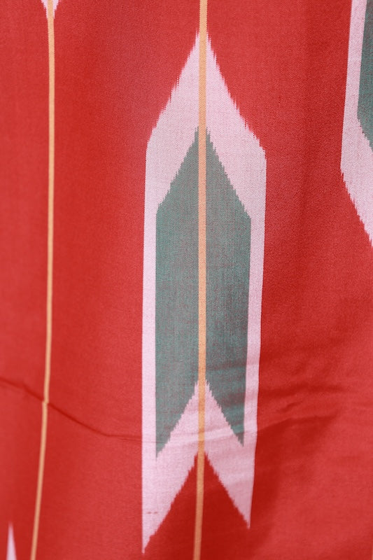 Japanese kimono used <Tsumugi> L-size  silk 100% /B1132