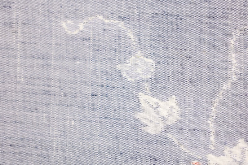 Tsumugi kimono gray white pre-owned /R575