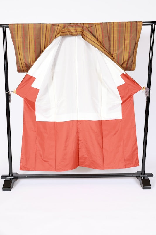 Japanese kimono Unused New <Tsumugi> Msize  silk 100% /BB1132