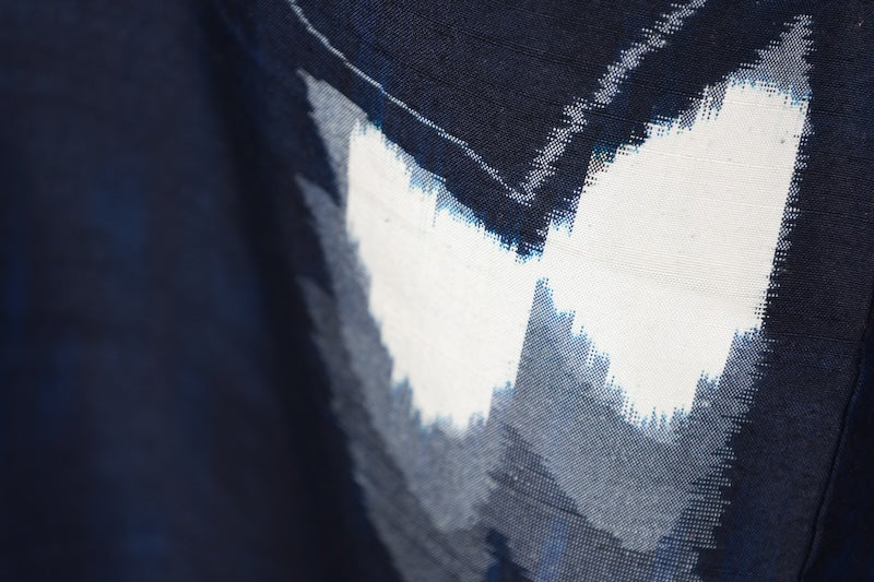 Japanese kimono used <Tsumugi> Msize  silk 100% /B1129