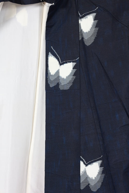 Japanese kimono used <Tsumugi> Msize  silk 100% /B1129