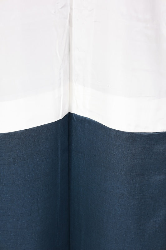 Japanese kimono used <Tsumugi> L-size  silk 100% /B1128